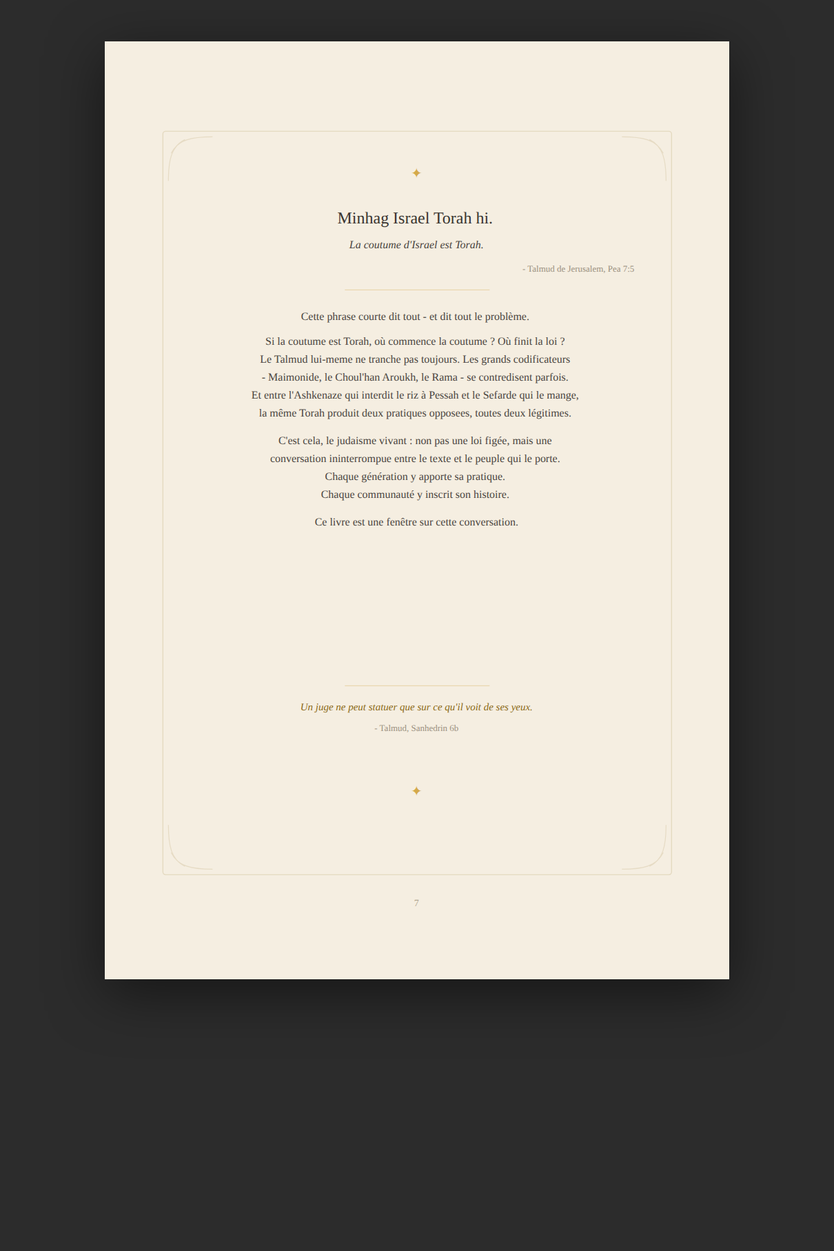 Minhag ou Halakha - Page 005